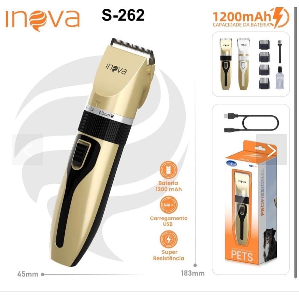 Inova Maquina Tosa Cachorro Gato Aprelho De Tosa Pet Kit Compreto S-262