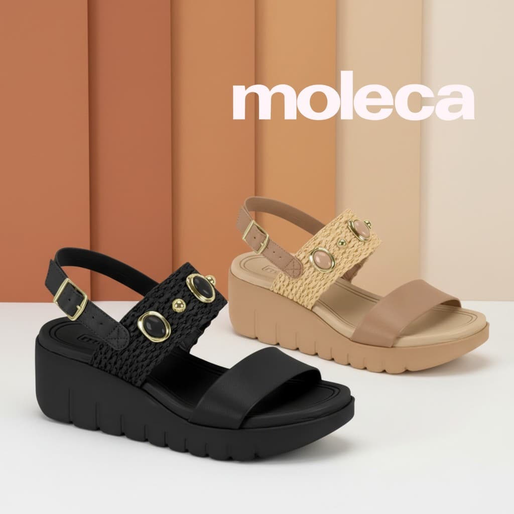Sandália Moleca Feminina Original Plataforma Anatômica