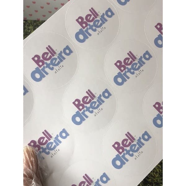 120 / 75 / 45 Adesivos personalizados com LOGO / loja, comercio, artesanato, confeitaria, roupa (logo ou imagem enviada)