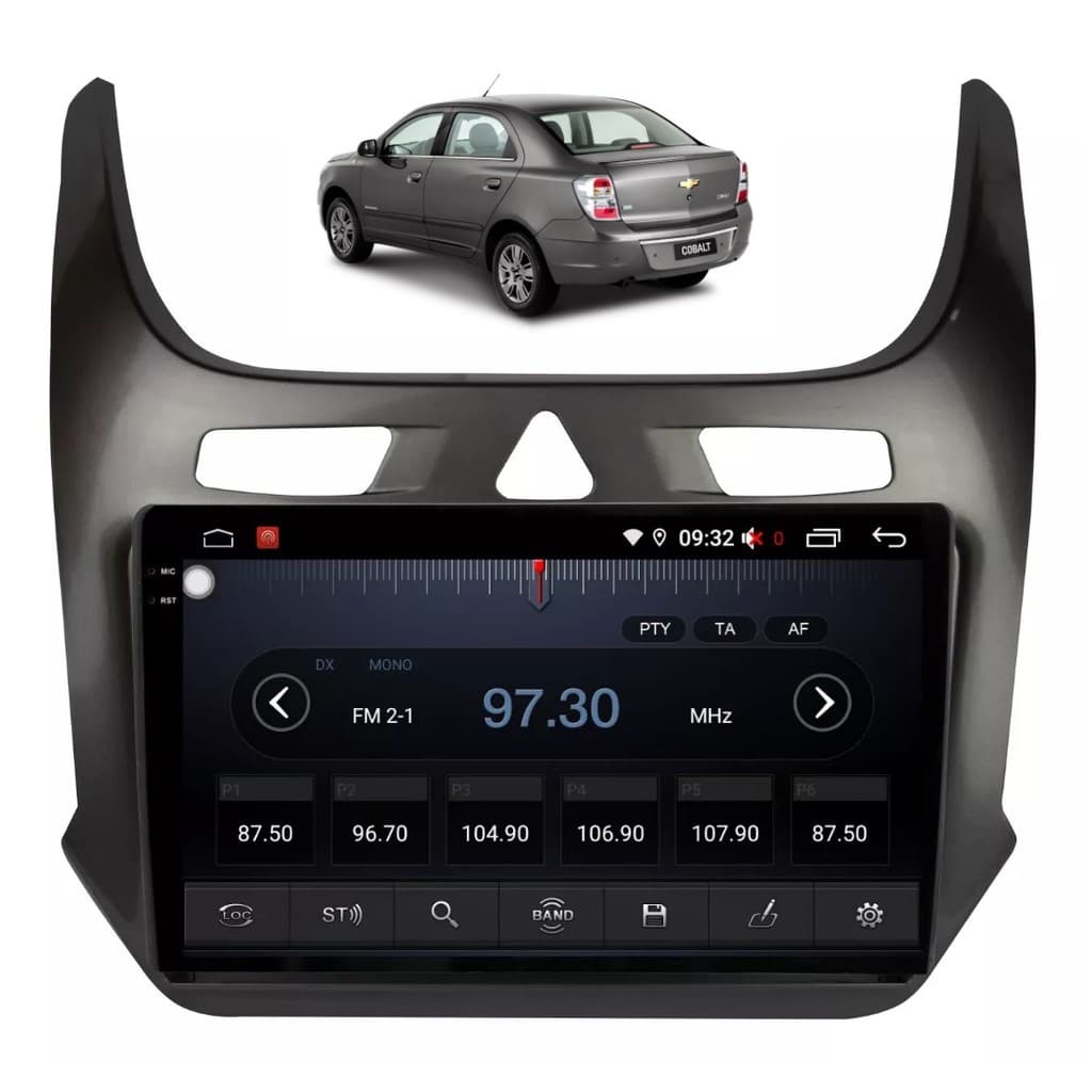 Kit Multimídia Cobalt 2011 / 2015 LTZ 9 Pol Android Carplay 2/32GB - Roadstar 915BR