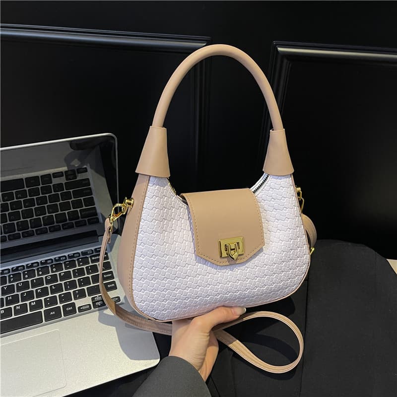 Bolsa feminina 2026 novo estilo textura High-End All-Match plissado axilas Baguette saco nicho de um ombro saco do mensa