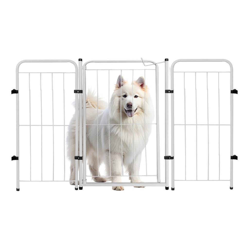 Cercado Grade 117x70cm Portão + 2 Módulos Segurança Pet Cães Cachorro