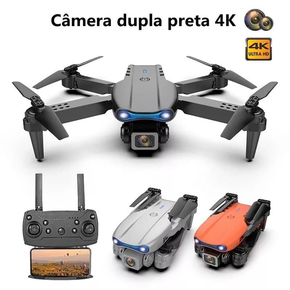 Drone E99 4k Câmera única  1 bat  Hd  Profissional