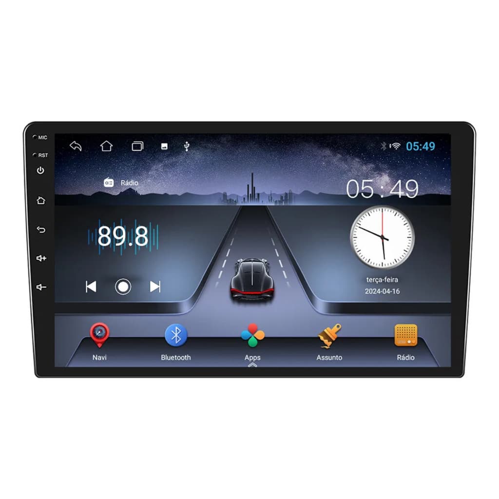 CENTRAL MULTIMÍDIA ROADSTAR RS-918BR 9POL BLUETOOTH WIFI TELA IPS PRETO