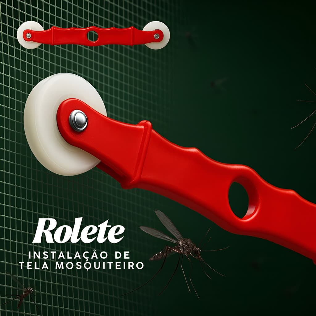 Rolete Aplicador Tela Rede Mosquiteira Roldana Dupla Janela