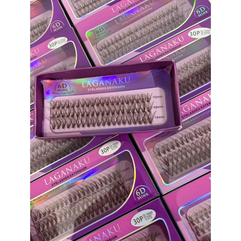 Tufos para extensão de Cílios Fada Color MARROM  MIX 20P/ 30 PELOS