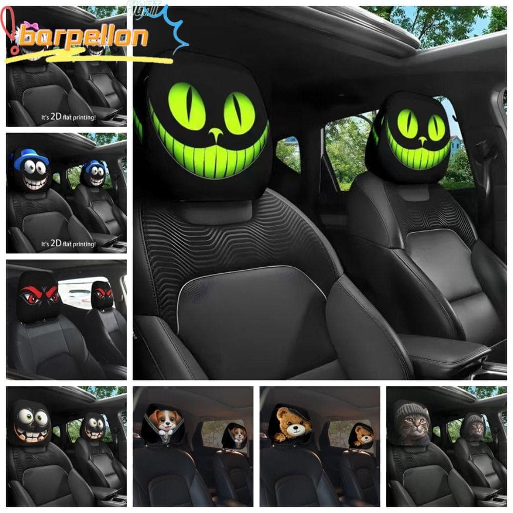BARPELLON 2 Peças Capa De Encosto De Cabeça De Carro , Assento Respirável De Desenho Animado , Universal À Prova De Poei