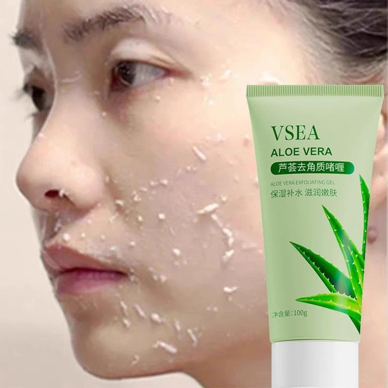 Cheng Shi'an Mesmo Estilo Aloe Vera Gel Esfoliante Limpeza Profunda Poros Esfoliante Corporal Esfoliante Facial