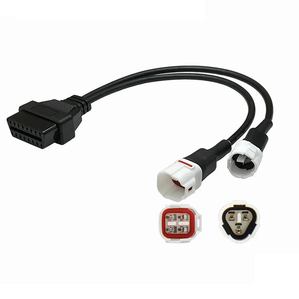 Cabo Adaptador Moto OBD2 Yamaha 3 e 4 Pinos Conversão