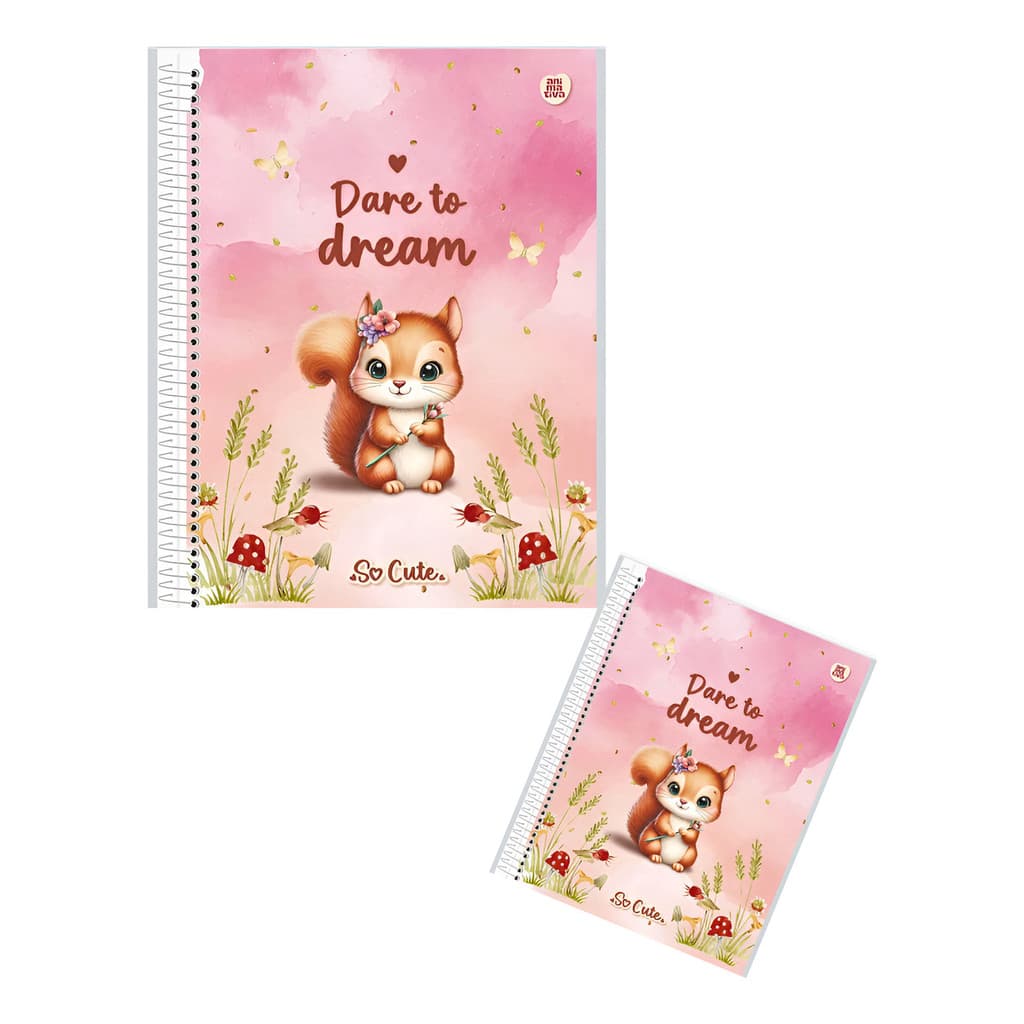 Caderno Universitario + Anotações 80 Fls Cute Fofa Escolar Modelo 4