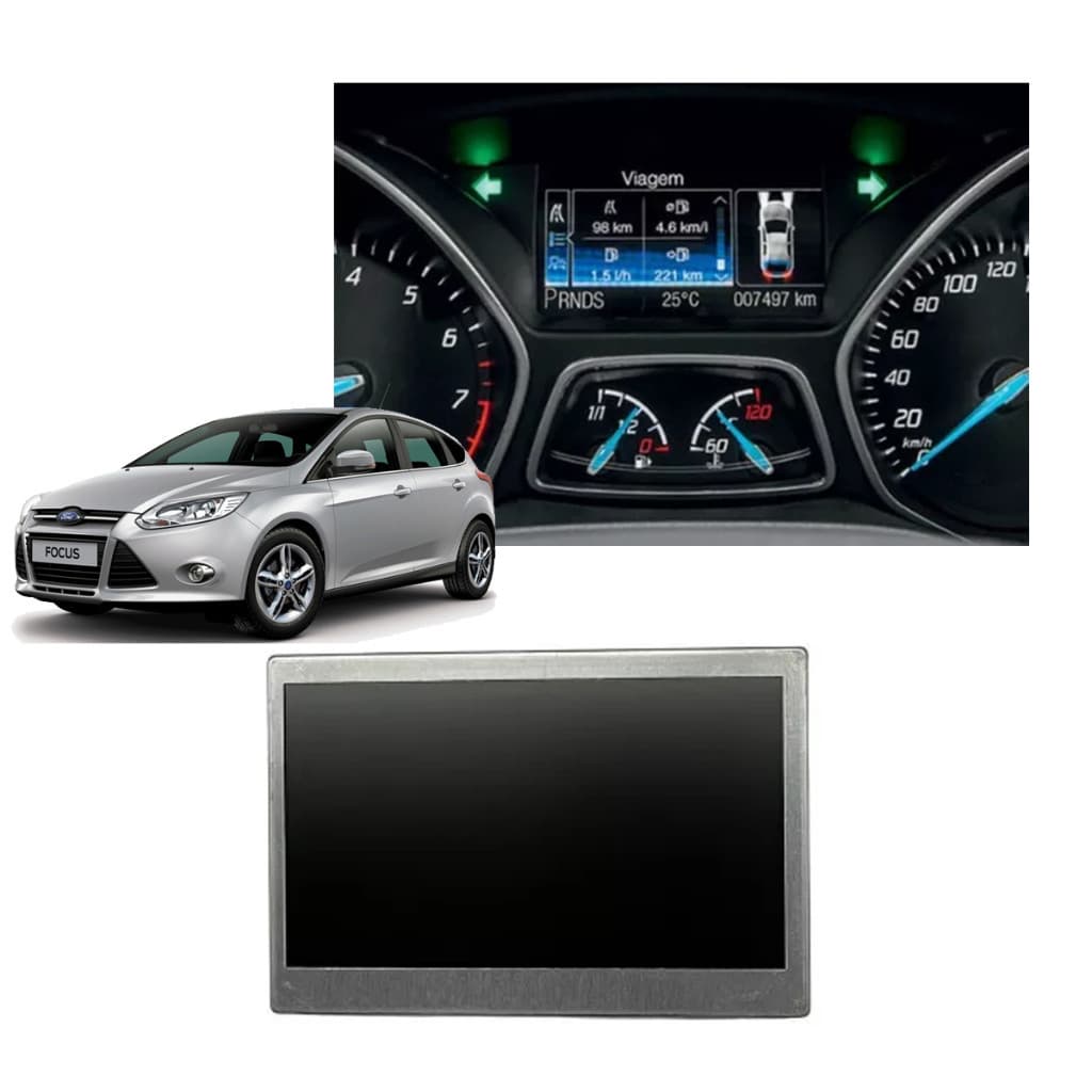 Tela Display LCD Video Imagem Painel De Bordo 4.3 Polegadas Ford Focus SE PLUS  2014 ate 2019
