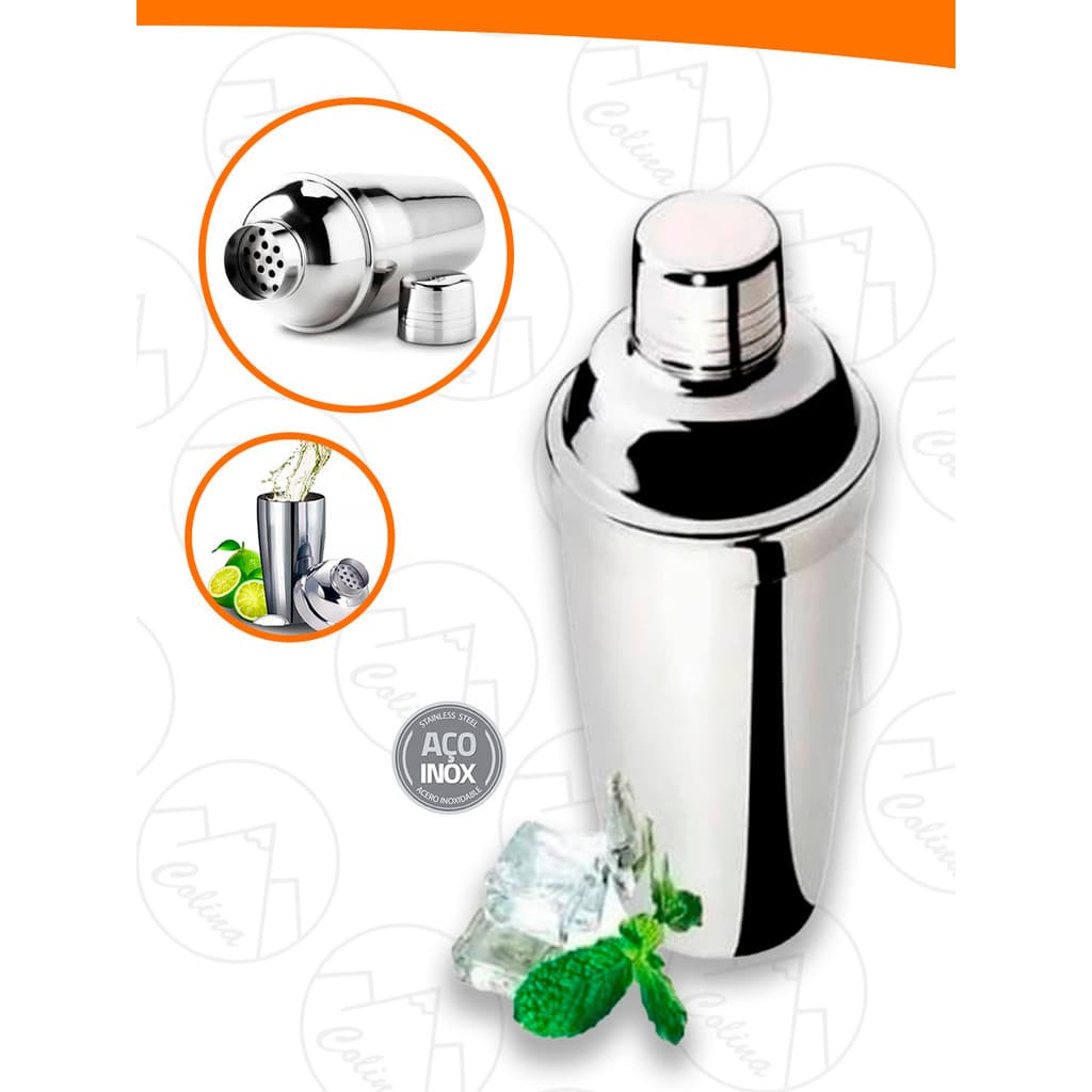 Coqueteleira de Inox 500ml – Ideal para Caipirinha, Drinks e Coquetéis Salte Oficial