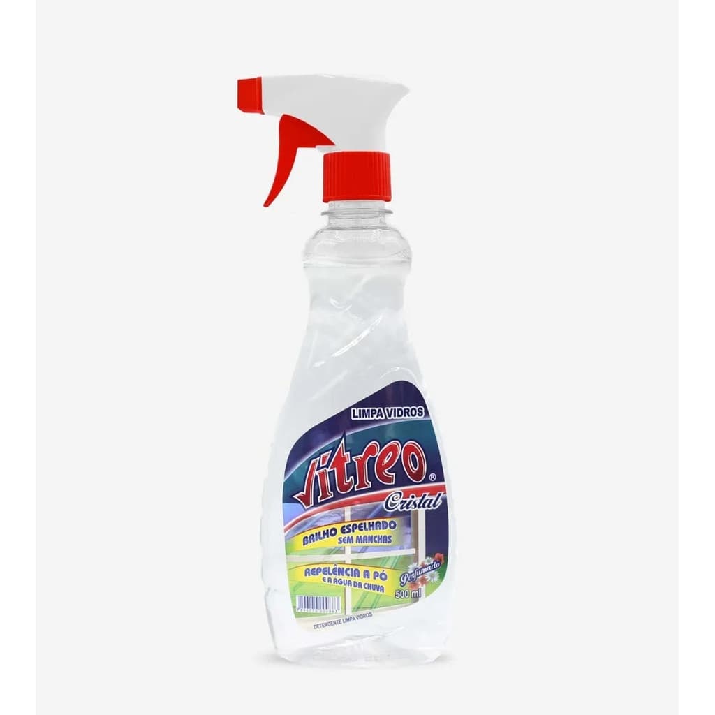 Kit 2 Limpa Vidros Vítreo Cristal Com Gatilho 500ml