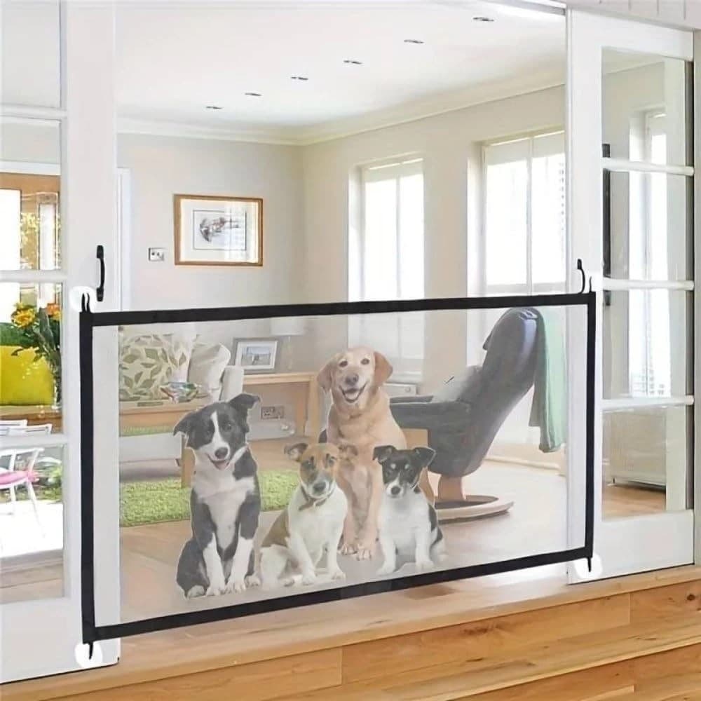 Cerca Proteção Tela Portão Escada Cães Gatos Removível Ajustável Segurança Bloqueio Pet Bebê