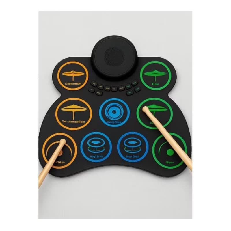 bateria eletrônica portátil, roll UP com pedals e baqueta da marca Tomate MTS