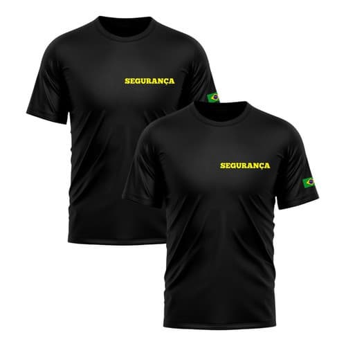 Kit 2 Camisetas Masculina Uniforme Segurança Manga Curta