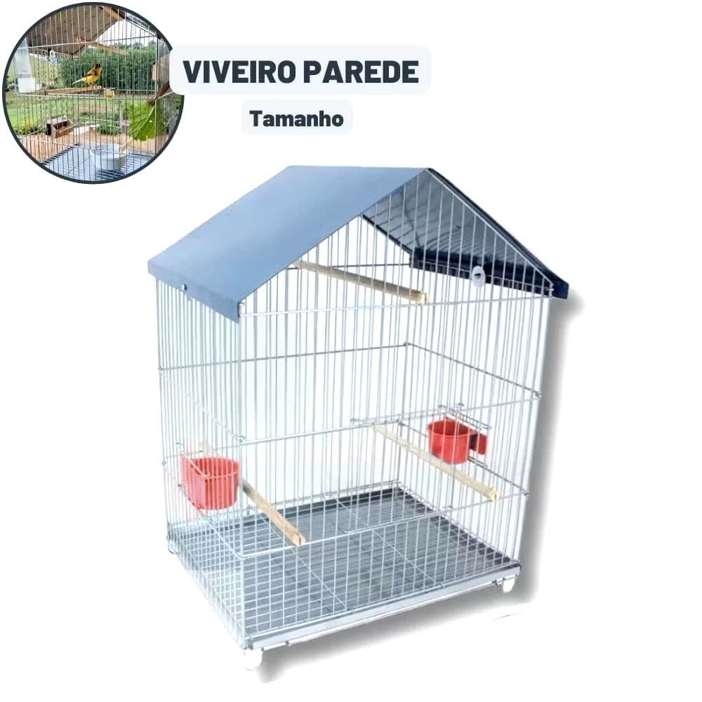 Viveiro Gaiola de Parede Para Passaros Zincado Arame Malha Fina Para Passarinhos Calopsita Agapornis Periquito