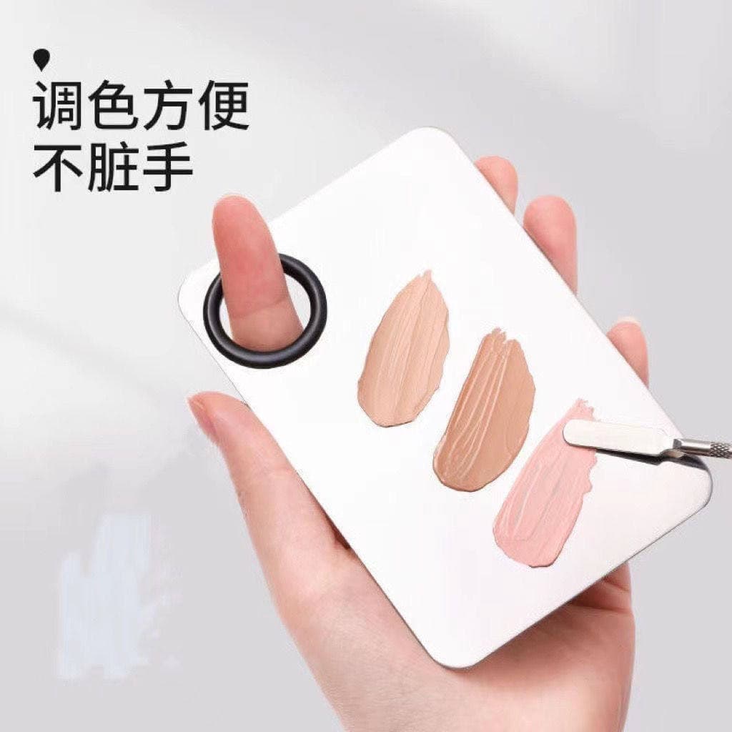 Paleta de maquiagem paleta base líquida corretivo beleza mistura aço inoxidável