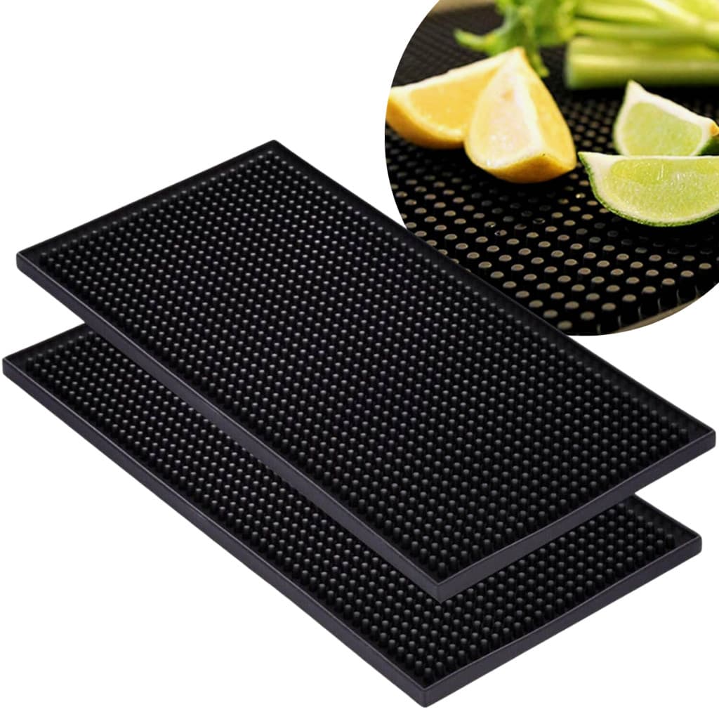 Kit 2 Tapete Escorredor De Louças Copos Silicone Barman Pia Grande