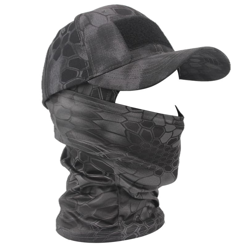 Ventilador militar tático camuflagem chapelaria ciclismo ao ar livre pesca protetor solar respirável máscara/chapéu conj