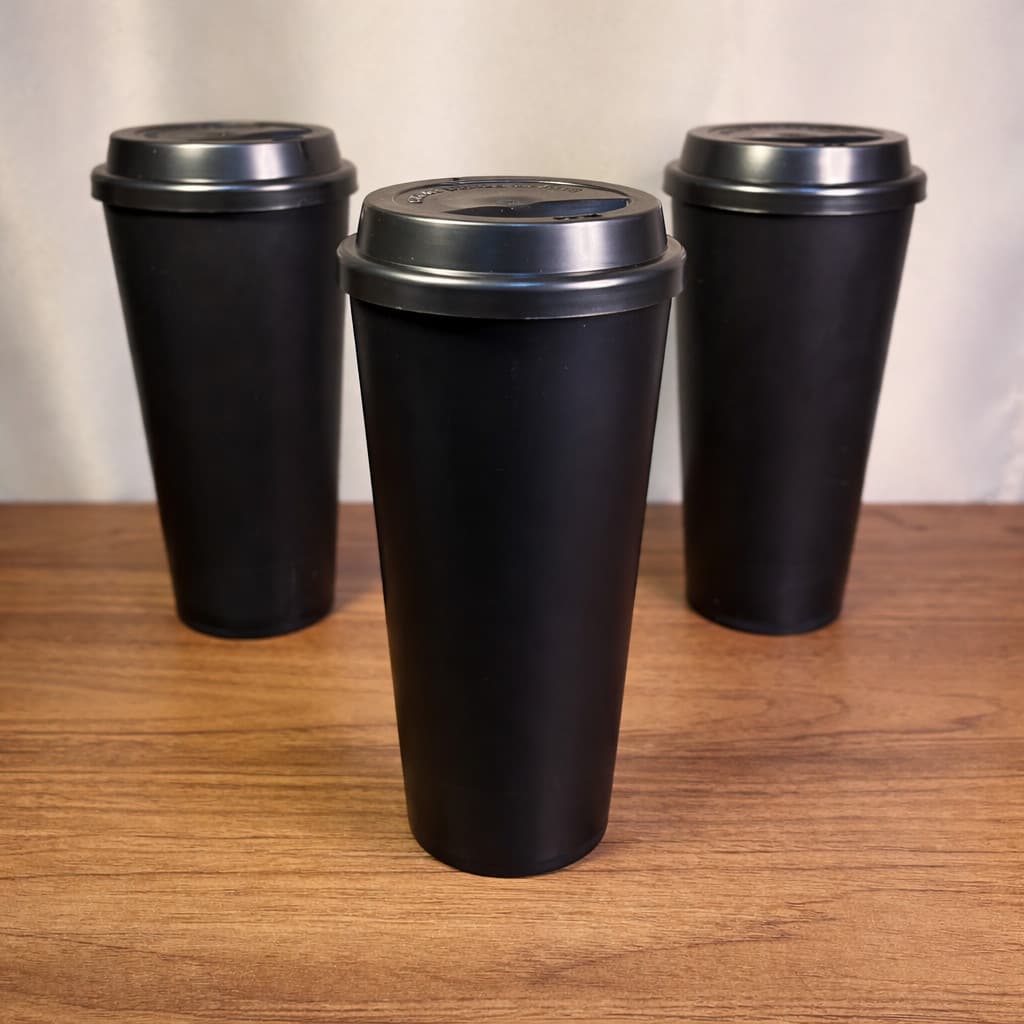 Kit 50 Copos Bucks 550ml Grande C/ Tampa Para Personalizar Brinde Corporativo Evento Festa Lembrancinha Resistente