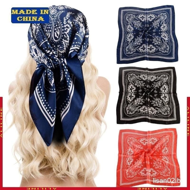 Lenço Cabeça Para Casual Formal Bolso Quadrado Vintage Bandanas Hiphop Cabelo Esporte A