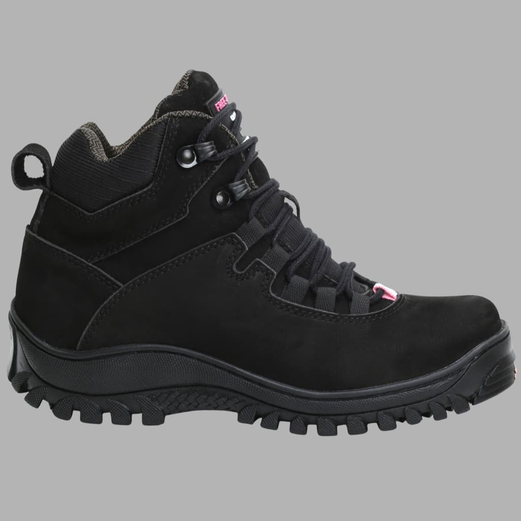 Coturno Segurança EPI com CA Bota Confortável Para Trabalho Palmilha Gel Confortável Detalhes Rosa