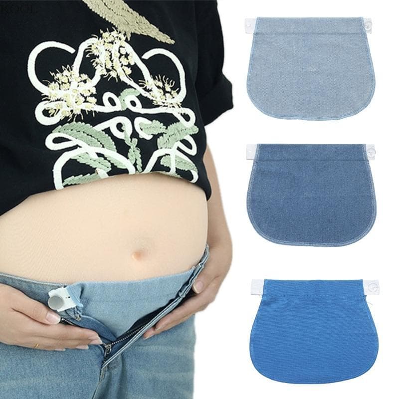 KOOL Extensor Calças Maternidade Ajustável, Ajustador Botão Tecido Elástico Para Ajuste Roupas