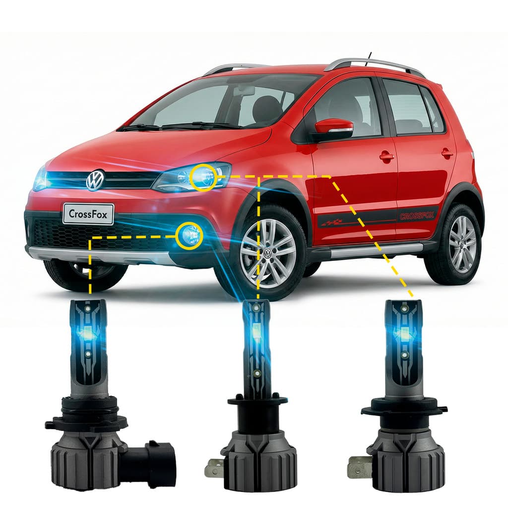 Kit Lâmpadas Super Led Vw Fox SpaceFox 2010 Em Diante