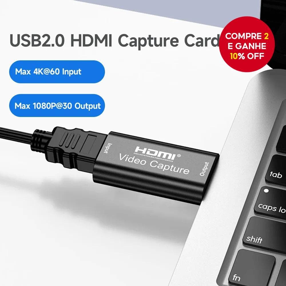Placa De Captura USB HDMI Receptor Bluetooth ARGB Hub PC Botão Liga/Desliga 1080P 60Hz 4K Caixa De Transmissão Ao Vivo ​
