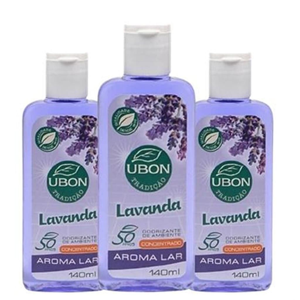 Kit  06 Essencias Ubon Lavanda Aroma Lar Concentado 140ml  Para Lar Escritorio Hotel Pousada Clube