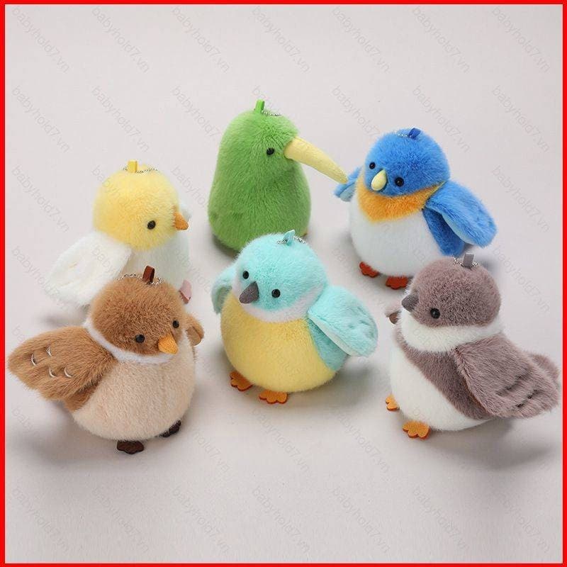 BH7 Periquitos Bonecas De Pelúcia Andorinhas Pardal Brinquedos Chaveiro Pingente Para Crianças Coleção Presentes BH7