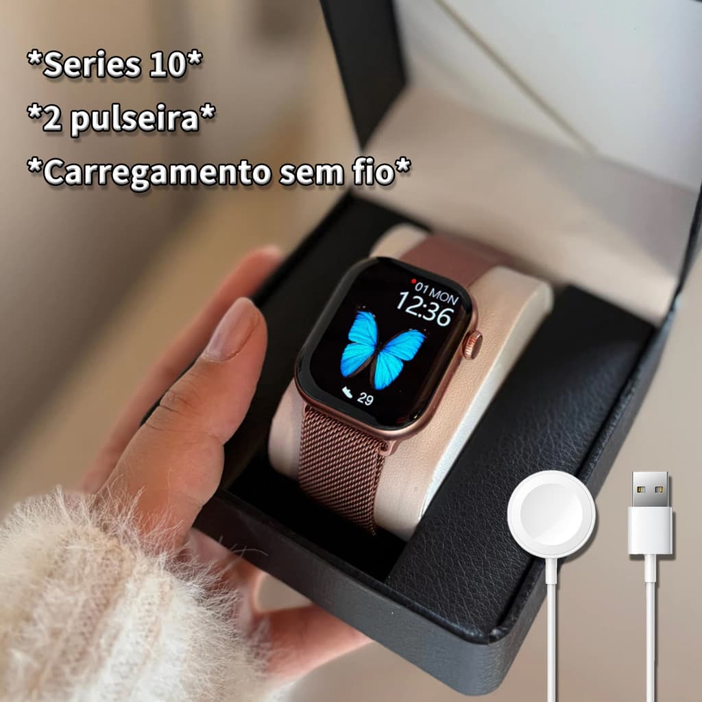 Relógio inteligente S10 PRO Mini série 10 de 38 mm (Original) - incluindo 2 pulseiras ZV1D