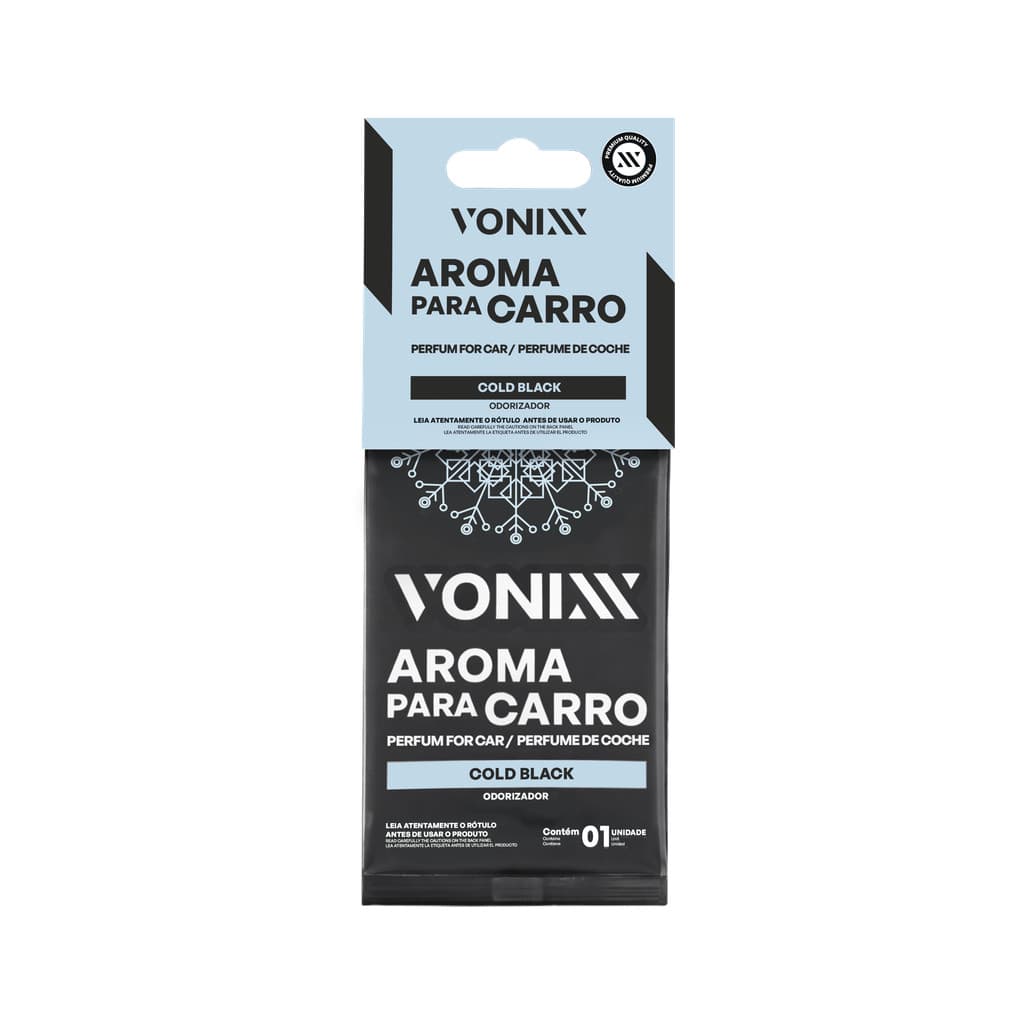 AROMA COLD BLACK VONIXX CHEIRINHO PARA CARRO E AMBIENTES