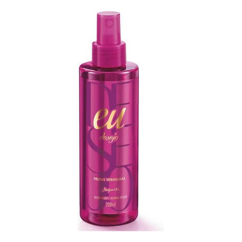 Colônia Splash Eu Desejo Frutas Vermelhas 200ml Jequiti