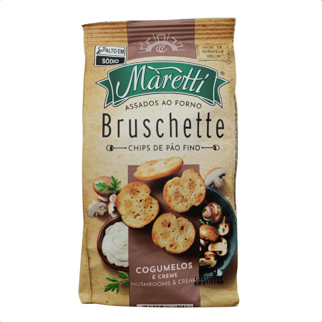 Bruschetta Maretti Mushrooms Cream 85g Snack Importado