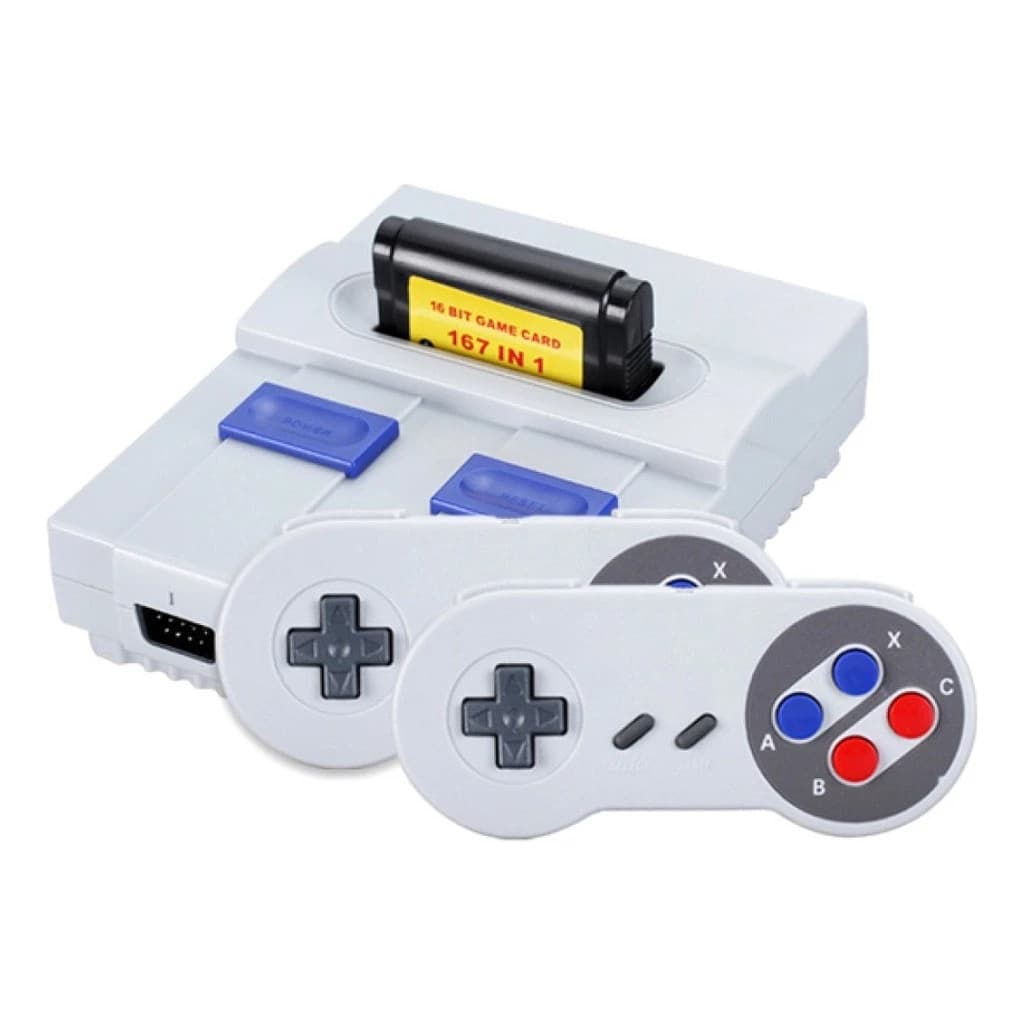 Super Mini MD Video Game 16Bit SG-105 com 2 Controles e Cartucho 167 Jogos
