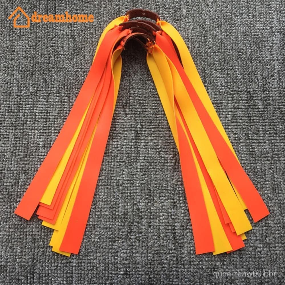 DREAMHOME 5Pcs Caça De Estilingue De Látex Espesso Potente Faixa De Borracha Plana De 1,0-1,2mm De Alta Elasticidade Ace