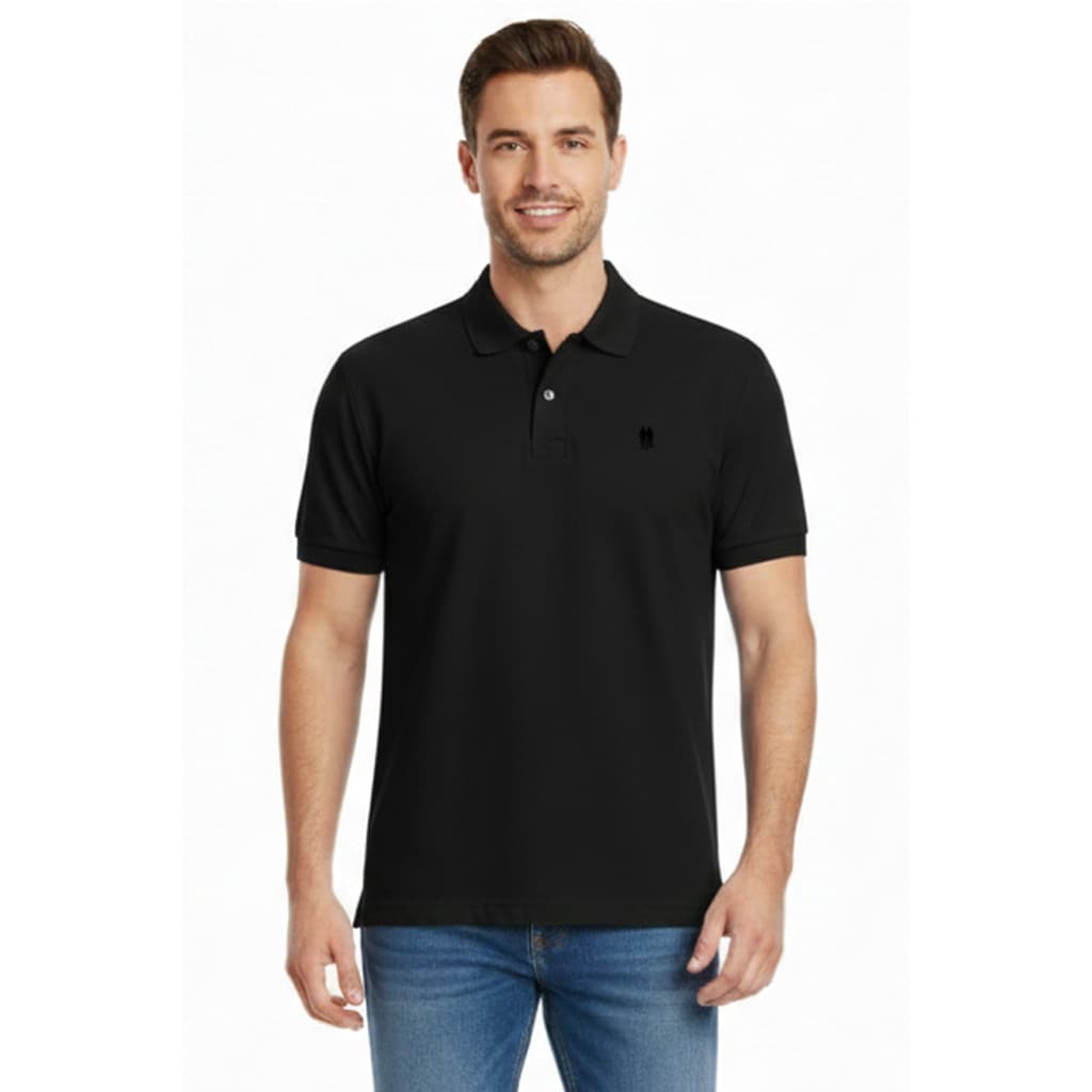 Polo Lisa Suedine Premium Polo Wear Preto