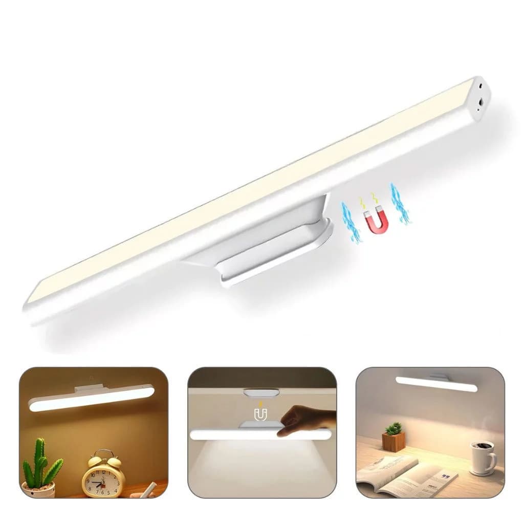 Luminária De Led Sobrepor Bastão Recarregável Sem Fio Com Suporte Magnético E Touch 3 cores com Controle Remoto