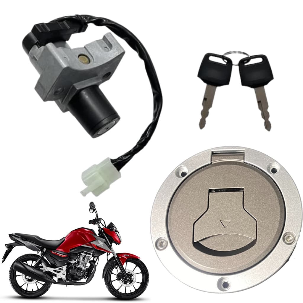 Kit Chave Ignição e Tampa tanque  CG 160 FAN CG 160 TITAN 2025 2026 Zouil