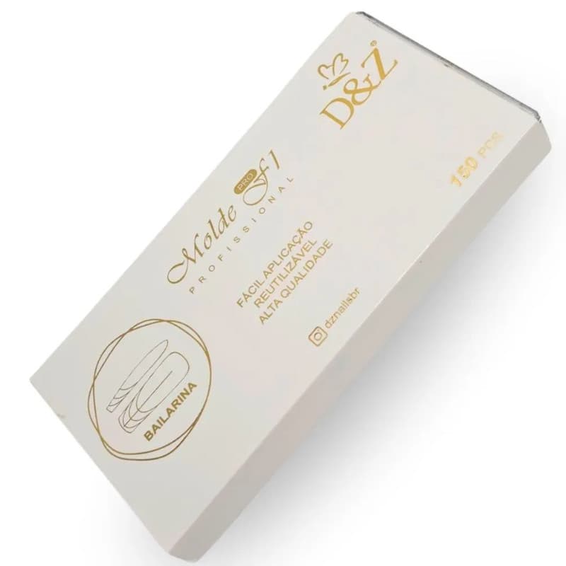 Gringo  F1 0mm 150pcs Formato Natural D&Z Profissional Alongamento unha gel Molde Shopee Lançamento