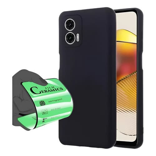 Capa Premium Aveludada + 2x Películas De Cerâmica 9D Para Motorola Moto G73