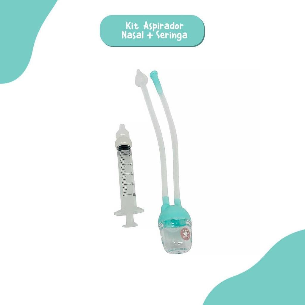Aspirador Nasal de Sucção com Seringa em Silicone para Bebês