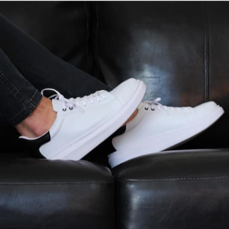 Tenis Sapatenis Casual Sola Alta 5cm Oversize Lançamento 2023 Branco Macio Sneaker Conforto e Estilo Barato