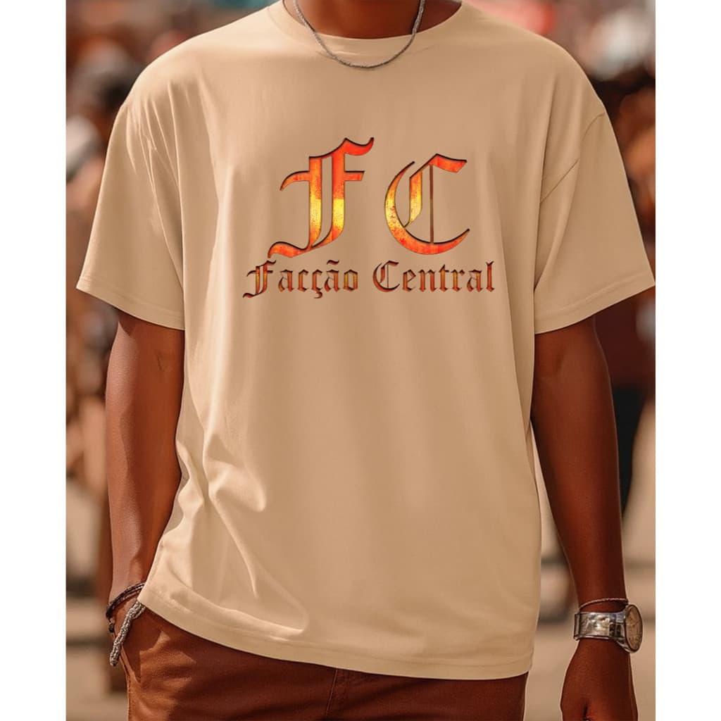 Camiseta Facçao Central Rap Nacional Hip Hop Camisa Fio 30.1 Moda Streetwear Cultura de Rua Estampas em DTF.