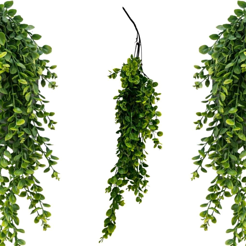 Kit 2 Pendente Buchinho Corrente 75 CM Planta Artificial