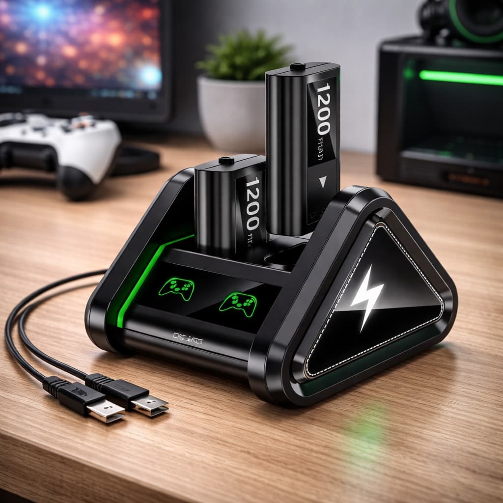Carregador de Bateria Controle Xbox One Series S / X com 2 Baterias 1200mAh Recarregável SUP-0672