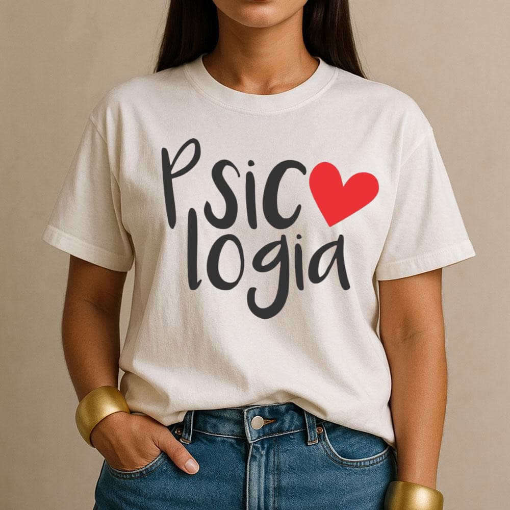 Camiseta Blusa Psicologia Estampada para Psicologo Profissão Algodão Varias Cores T-shirt