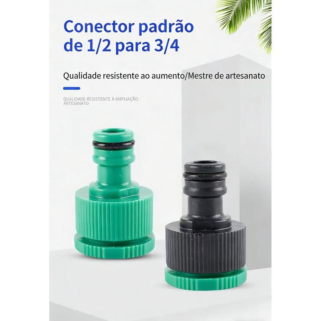 WAP Adaptador para Mangueira Fêmea Rosca 3/4" e Redução 1/2" em Plástico GAF01, Amarelo e Preto